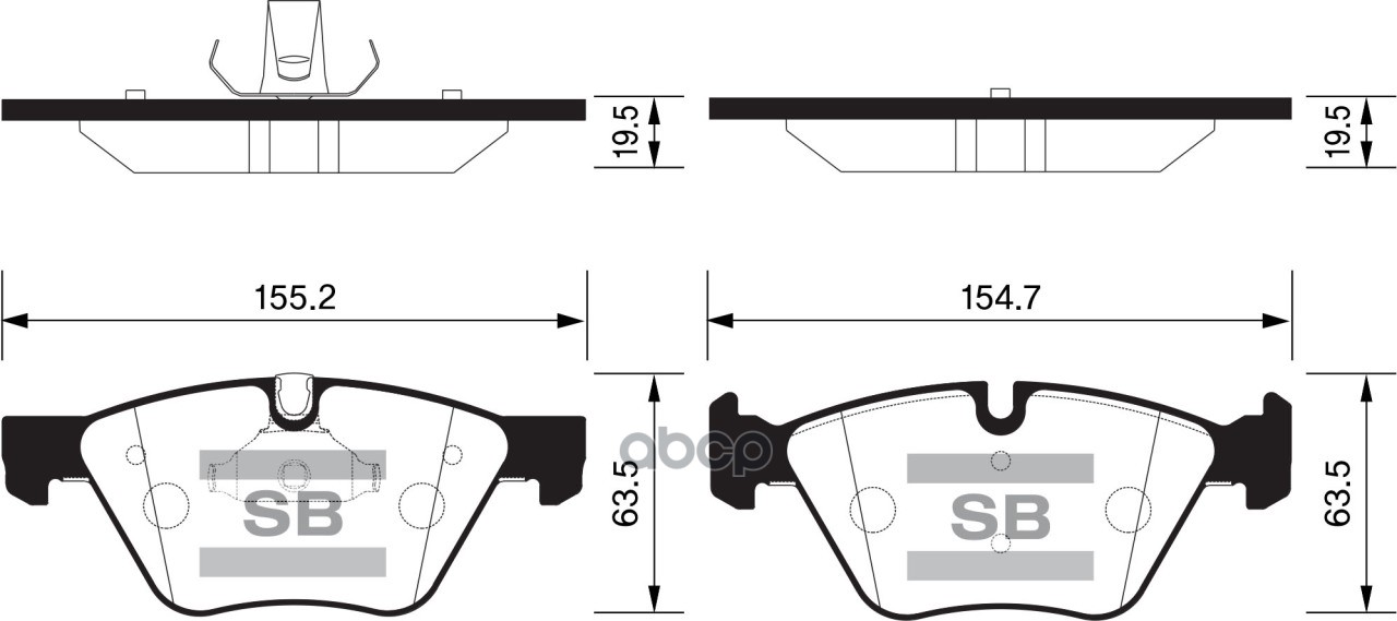 Колодки передние SANGSIN BRAKE SP2159